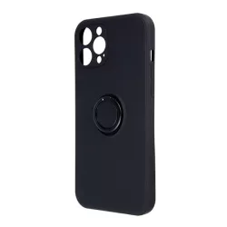  Szilikon telefonvédő (tartógyűrű, mikrofiber plüss belső, mágneses, kameravédő) FEKETE Xiaomi Redmi A3