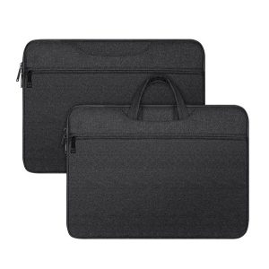 DUX DUCIS LBTC kézitáska álló LAPTOP/NOTEBOOK/TABLET (univerzális, textil, kézpánt, 15.5-16" méret) FEKETE