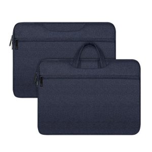 DUX DUCIS LBTC kézitáska álló LAPTOP/NOTEBOOK/TABLET (univerzális, textil, kézpánt, 15.5-16" méret) SÖTÉTKÉK