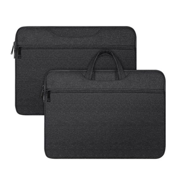 DUX DUCIS LBTC kézitáska álló LAPTOP/NOTEBOOK/TABLET (univerzális, textil, kézpánt, 14-15.4" méret) FEKETE