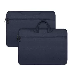   DUX DUCIS LBTC kézitáska álló LAPTOP/NOTEBOOK/TABLET (univerzális, textil, kézpánt, 13-13.9" méret) SÖTÉTKÉK