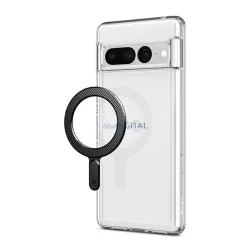   SPIGEN ONETAP RING öntapadós fémlap (mágneses autós tartóhoz ideális, wireless, MagSafe, karbon minta) FEKETE