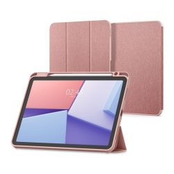   SPIGEN URBAN FIT tok álló (FLIP, oldalra nyíló, TRIFOLD, asztali tartó, ceruza tartó, textil minta) ROZÉARANY Apple IPAD Air 2020 (Air 4), IPAD Air 2022, IPAD Pro 11 (2018)