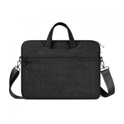   DUX DUCIS LBJB tok fekvő, textil LAPTOP/NOTEBOOK/TABLET (univerzális, vízálló, vállpánt, 13-13.9" méret) FEKETE