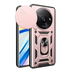   Defender műanyag telefonvédő (ütésállóság, szilikon belső, tartógyűrű, kameravédő) ROZÉARANY Xiaomi Redmi A3