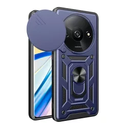   Defender műanyag telefonvédő (ütésállóság, szilikon belső, tartógyűrű, kameravédő) SÖTÉTKÉK Xiaomi Redmi A3