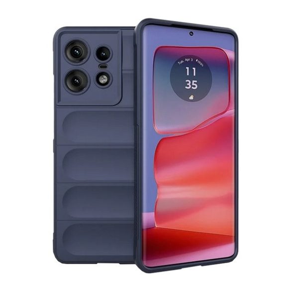 Szilikon telefonvédő (ütésállóság, kameravédő, 3D) SÖTÉTKÉK Motorola Edge 50 Pro 5G