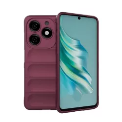   Szilikon telefonvédő (ütésállóság, kameravédő, 3D) BORDÓ Tecno Spark 20