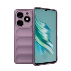   Szilikon telefonvédő (ütésállóság, kameravédő, 3D) LILA Tecno Spark 20