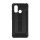 Defender műanyag telefonvédő (ütésállóság, légpárnás sarok, szilikon belső, fémhatás) FEKETE Xiaomi Redmi 12C