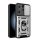 Defender műanyag telefonvédő (ütésállóság, szilikon belső, tartógyűrű, kameravédő) EZÜST Tecno Spark 10 Pro