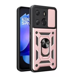   Defender műanyag telefonvédő (ütésállóság, szilikon belső, tartógyűrű, kameravédő) ROZÉARANY Tecno Spark Go 2023