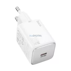   HOCO SPINNER hálózati töltő Type-C aljzat (20W, PD gyorstöltő 3.0) FEHÉR