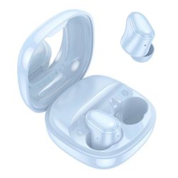   HOCO FUN bluetooth fülhallgató SZTEREO (v5.3, TWS, mikrofon + töltőtok) VILÁGOSKÉK