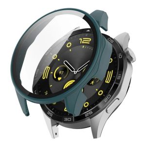 Műanyag keret (BUMPER, ütésállóság + kijelzővédő üveg) SÖTÉTZÖLD Huawei Watch GT 4 46mm