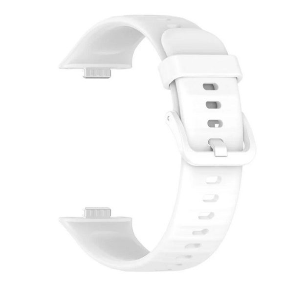 Pótszíj (egyedi méret, szilikon) FEHÉR Huawei Watch Fit 3