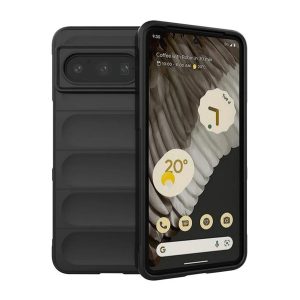 Szilikon telefonvédő (ütésállóság, kameravédő, 3D) FEKETE Google Pixel 8 Pro