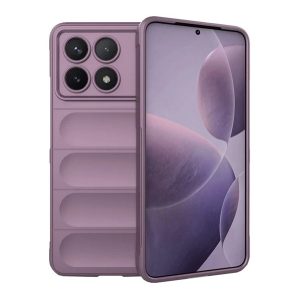 Szilikon telefonvédő (ütésállóság, kameravédő, 3D) LILA Xiaomi Poco F6 Pro