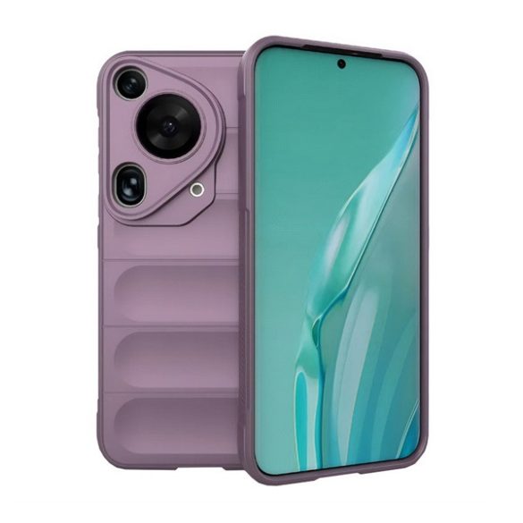 Szilikon telefonvédő (ütésállóság, kameravédő, 3D) LILA Huawei Pura 70 Ultra