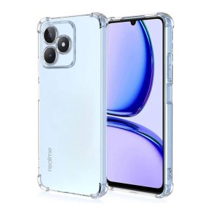 Szilikon telefonvédő (ütésállóság, légpárnás sarok) ÁTLÁTSZÓ Realme Note 50