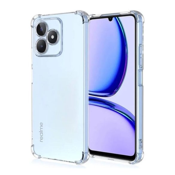 Szilikon telefonvédő (ütésállóság, légpárnás sarok) ÁTLÁTSZÓ Realme Note 50