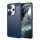 Szilikon telefonvédő (ütésállóság, légpárnás sarok, szálcsiszolt, karbon minta) SÖTÉTKÉK Xiaomi Poco F6