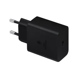   SAMSUNG hálózati töltő Type-C aljzat (45W, EP-T4510EBE, PD gyorstöltő) FEKETE