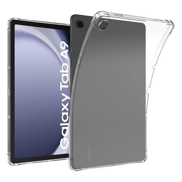 Designed for SAMSUNG szilikon telefonvédő (ütésállóság, légpárnás sarok) ÁTLÁTSZÓ Samsung Galaxy Tab A9 LTE (SM-X115), Galaxy Tab A9 WIFI (SM-X110)