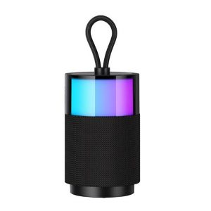 USAMS YIN bluetooth hangszóró (v5.3, 1200mAh belső akku, kártyaolvasó, LED) FEKETE