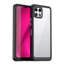   Szilikon telefonvédő (ütésállóság, átlátszó hátlap) FEKETE T Phone 2 5G