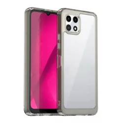   Szilikon telefonvédő (ütésállóság, átlátszó hátlap) VILÁGOSSZÜRKE T Phone 2 5G