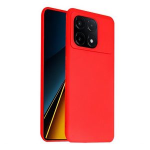 Szilikon telefonvédő (matt) PIROS Xiaomi Poco X6 Pro 5G