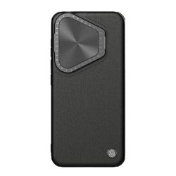   NILLKIN CAMSHIELD PROP LEATHER műanyag telefonvédő (ütésállóság, bőr hatású hátlap, kameravédő, kitámasztó) FEKETE Huawei Pura 70 Pro