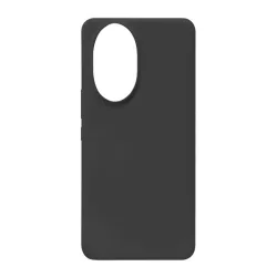   HONOR szilikon telefonvédő (matt, mikrofiber plüss karcolásmentesítő belső, prémium) FEKETE Honor 200