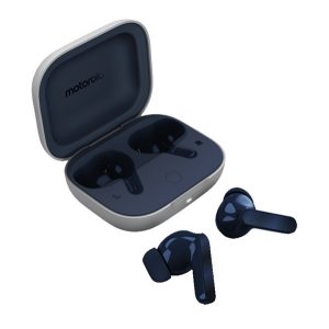 MOTOROLA BUDS bluetooth fülhallgató SZTEREO (v5.3, TWS, mikrofon, aktív zajszűrő, vízálló + töltőtok) SÖTÉTKÉK