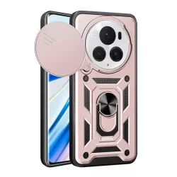   Defender műanyag telefonvédő (ütésállóság, szilikon belső, tartógyűrű, kameravédő) ROZÉARANY Honor Magic6 Pro 5G