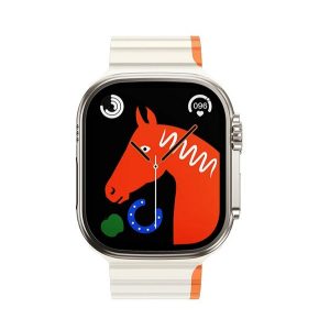 HOCO AS102 pótszíj (egyedi méret, kicsi, szilikon, 3D, mágneses) FEHÉR/NARANCSSÁRGA Apple Watch Series 8 41mm, Watch Series 9 41mm, Watch Series 7 41mm