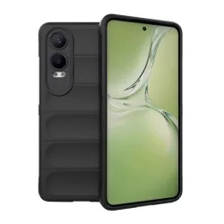   Szilikon telefonvédő (ütésállóság, kameravédő, 3D) FEKETE OnePlus Nord CE 4 Lite 5G