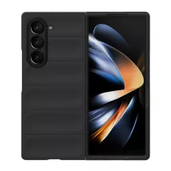   Műanyag telefonvédő (ütésállóság, kameravédő, 3D) FEKETE Samsung Galaxy Z Fold6 5G (SM-F956)
