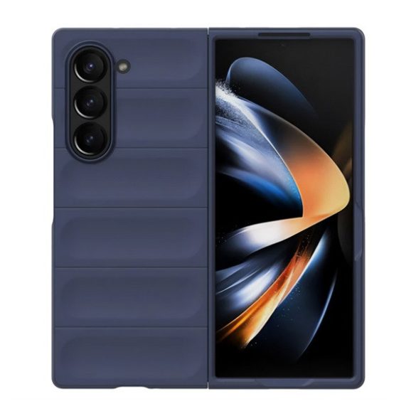 Műanyag telefonvédő (ütésállóság, kameravédő, 3D) SÖTÉTKÉK Samsung Galaxy Z Fold6 5G (SM-F956)