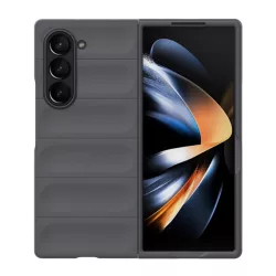   Műanyag telefonvédő (ütésállóság, kameravédő, 3D) SÖTÉTSZÜRKE Samsung Galaxy Z Fold6 5G (SM-F956)