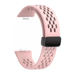   Pótszíj (egyedi méret, szilikon, lyukacsos, légáteresztő) RÓZSASZÍN Huawei Watch Fit 3
