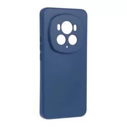   Szilikon telefonvédő (matt, mikrofiber plüss karcolásmentesítő belső, prémium) SÖTÉTKÉK Honor Magic6 Pro 5G