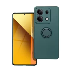   Szilikon telefonvédő (tartógyűrű, mikrofiber plüss belső, mágneses, kameravédő) SÖTÉTZÖLD Xiaomi Redmi Note 13 5G