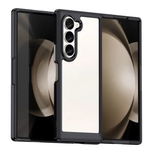 Szilikon telefonvédő (ütésállóság, átlátszó hátlap) FEKETE Samsung Galaxy Z Fold6 5G (SM-F956)