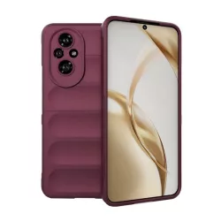   Szilikon telefonvédő (ütésállóság, kameravédő, 3D) BORDÓ Honor 200