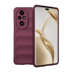   Szilikon telefonvédő (ütésállóság, kameravédő, 3D) BORDÓ Honor 200 Pro