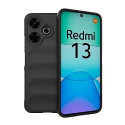   Szilikon telefonvédő (ütésállóság, kameravédő, 3D) FEKETE Xiaomi Redmi 13