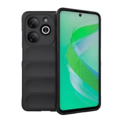   Szilikon telefonvédő (ütésállóság, kameravédő, 3D) FEKETE Infinix Smart 8 (X6525)