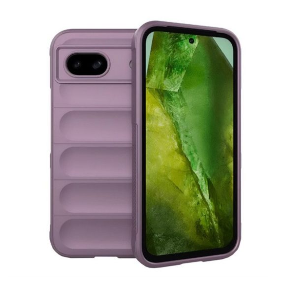 Szilikon telefonvédő (ütésállóság, kameravédő, 3D) LILA Google Pixel 8a